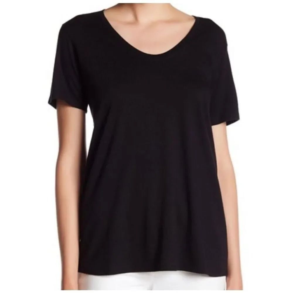 โจTheory Pinati ParkbayโScoop Neck Black Sz Medium Tee T-shirtโจ